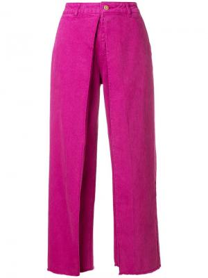 Широкие брюки со складками Aalto. Цвет: розовый