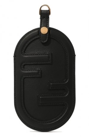 Кожаный футляр для кредитных карт Fendi. Цвет: чёрный