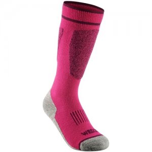 Носки лыжные детские розовые 100 цвет: Пурпурный размер: EU23-26/RU 22.5-25.5 WEDZE Х Decathlon