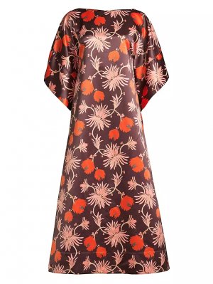 Платье макси Spinnaker с цветочным принтом , цвет brown pink orange Frances Valentine
