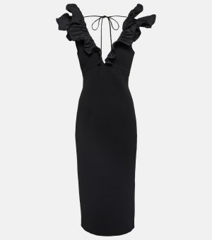 Платье миди chloe из крепа , черный Rebecca Vallance