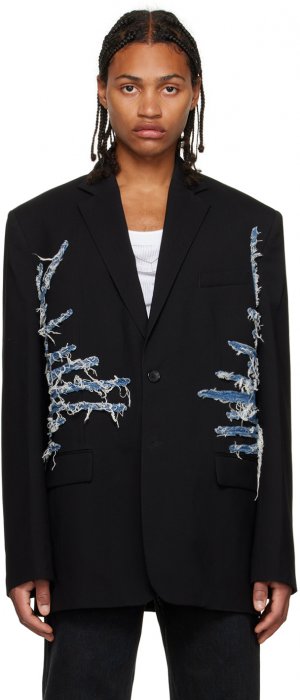 Черный пиджак с бакенбардами Y/Project