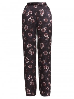Шелковые брюки Peaton с цветочным принтом , бордовый Rachel Comey