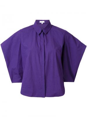 Рубашка с короткими рукавами Delpozo. Цвет: фиолетовый
