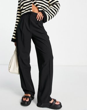 Черные брюки-галифе с прямыми штанинами -Черный Topshop