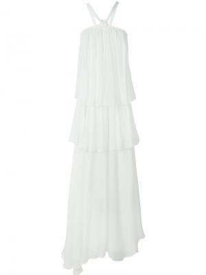 Многослойное платье Jay Ahr. Цвет: белый