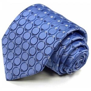 Стильный галстук с крупными кружками 810292 Celine. Цвет: синий