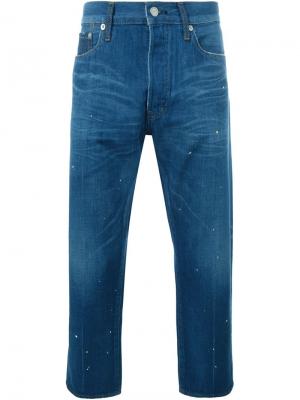 Укроченные джинсы YMC. Цвет: синий