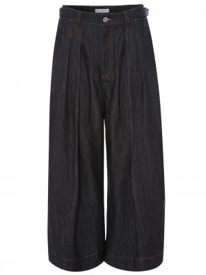 Укороченные брюки со складками JW Anderson. Цвет: черный