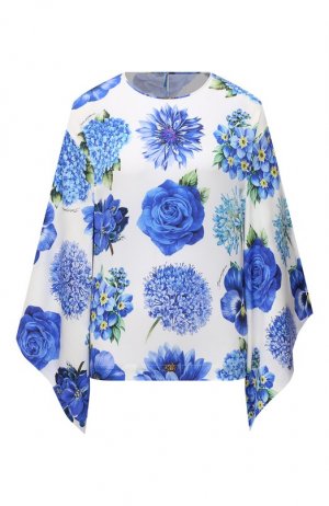 Шелковая блузка Dolce & Gabbana. Цвет: голубой