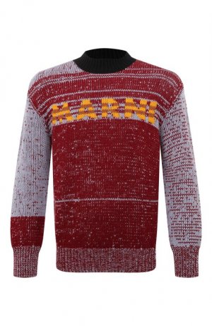 Шерстяной свитер Marni. Цвет: красный
