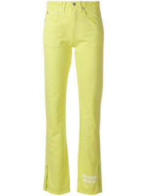 Прямые джинсы MSGM. Цвет: желтый