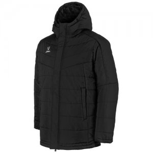 Куртка , средней длины, силуэт прямой, карманы, регулируемый капюшон, ветрозащитная, утепленная, водонепроницаемая, влагоотводящая, размер L, черный Jogel. Цвет: черный