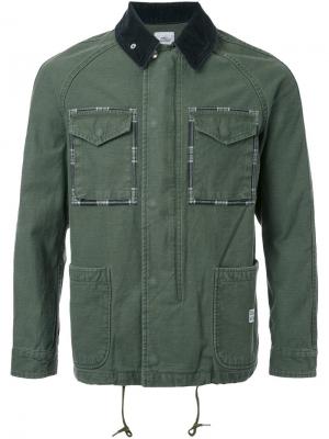Куртка в военном стиле с карманами Bedwin & The Heartbreakers. Цвет: зелёный