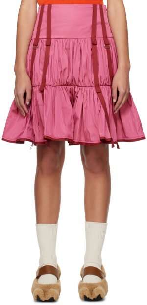 Розовая юбка-миди с шармом Paula Canovas Del Vas