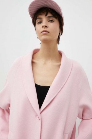 Американское винтажное шерстяное пальто , розовый American Vintage
