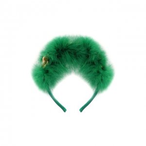 Ободок для волос Dolce & Gabbana. Цвет: зелёный