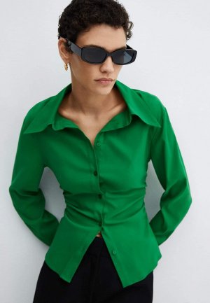 Блуза Mango FRUNCI. Цвет: зеленый