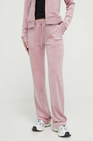 Бархатные спортивные штаны , розовый Juicy Couture