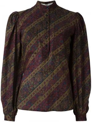Блузка с цветочным узором Jean Louis Scherrer Vintage. Цвет: зелёный