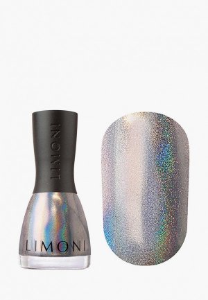 Лак для ногтей Limoni 3D эффект / Голографический Megashine PRIZM holographic Тон 210, 7 мл. Цвет: серебряный