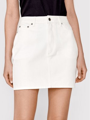 Джинсовая юбка стандартного кроя , белый Simple