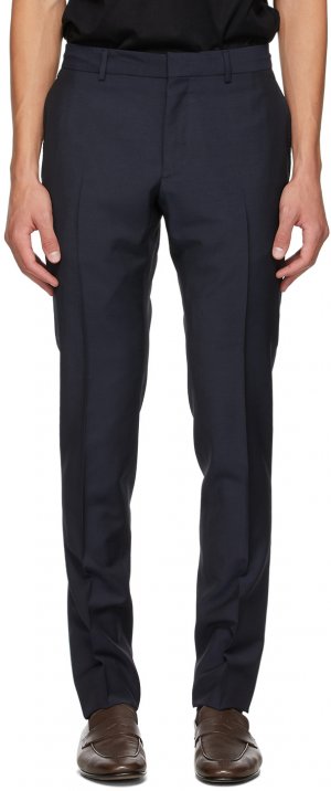Navy Tropical Wool Travel Trousers Dunhill. Цвет: 059 ink