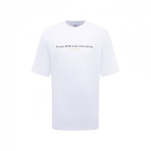 Хлопковая футболка VETEMENTS. Цвет: белый