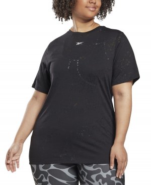 Тренировочная футболка больших размеров Burnout , черный Reebok