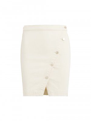 Джинсовая асимметричная юбка-карандаш миди , экру Hudson Jeans