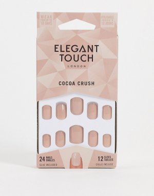 Накладные ногти – Cocoa Crush-Светло-бежевый цвет Elegant Touch