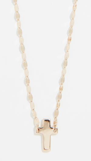 14k Mini Cross On Blake Chain Necklace LANA JEWELRY