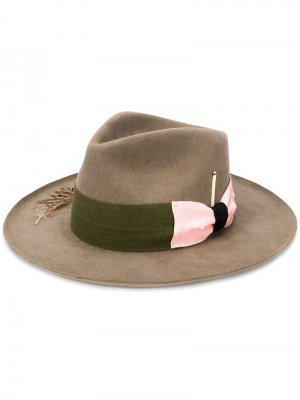 Фетровая шляпа-федора Nick Fouquet. Цвет: бежевый