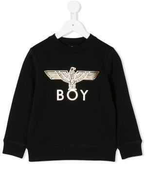 Толстовка с принтом логотипа Boy London Kids. Цвет: черный