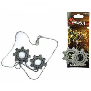 Металический - кулон подвеска медальон Gears of War 3 Metal COG Tags NECA