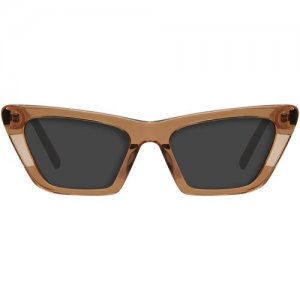 Солнцезащитные очки , кошачий глаз, оправа: пластик, с защитой от УФ, для женщин, коричневый Cosmopolitan. Цвет: коричневый