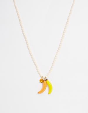 Ожерелье с подвесками-бананами N2 By Les Nereides. Цвет: желтый