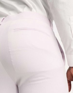 Бледно-розовые свадебные суперузкие брюки для костюма ASOS. Цвет: розовый