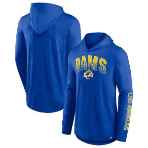 Мужской пуловер с капюшоном логотипом Royal Los Angeles Rams Front Runner Fanatics
