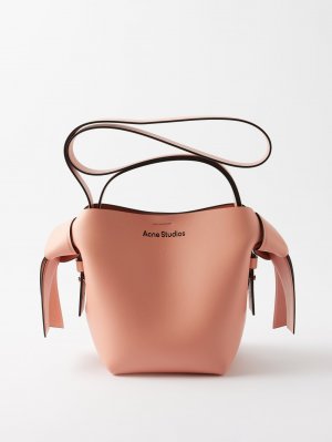 Миниатюрная кожаная сумка через плечо musubi, розовый Acne Studios
