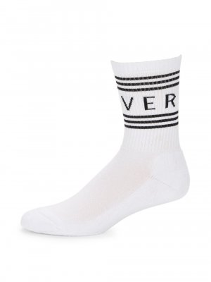 Носки с круглым вырезом логотипом , белый Versace