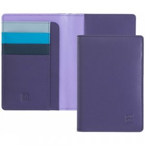Обложка для паспорта , синий, голубой DuDuBags. Цвет: фиолетовый/голубой/лиловый/синий