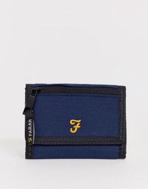 Темно-синий бумажник с клапаном Farah. Цвет: темно-синий