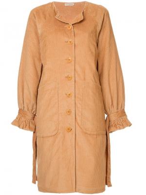 Куртка с отделкой в рубчик Ulla Johnson. Цвет: коричневый