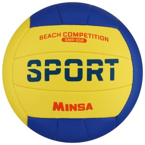 Мяч волейбольный minsa smr-058, пвх, машинная сшивка, 18 панелей, размер 5, 293 г