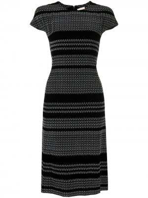 Платье миди с абстрактным узором Alaïa Pre-Owned. Цвет: черный