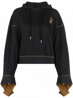 Anchor-embroidered hoodie JW Anderson. Цвет: черный