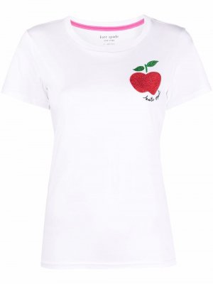Декорированная футболка Kate Spade. Цвет: белый