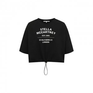 Хлопковая футболка Stella McCartney. Цвет: чёрный