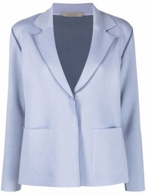 Пиджак с потайной застежкой на крючок D.Exterior. Цвет: синий